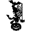 Wall Decor - AIMOONSA - Halloween (bat, Witch, Pumpkin) - Laser-cut Wood - For Hanging - 30 X 18.2 Cm