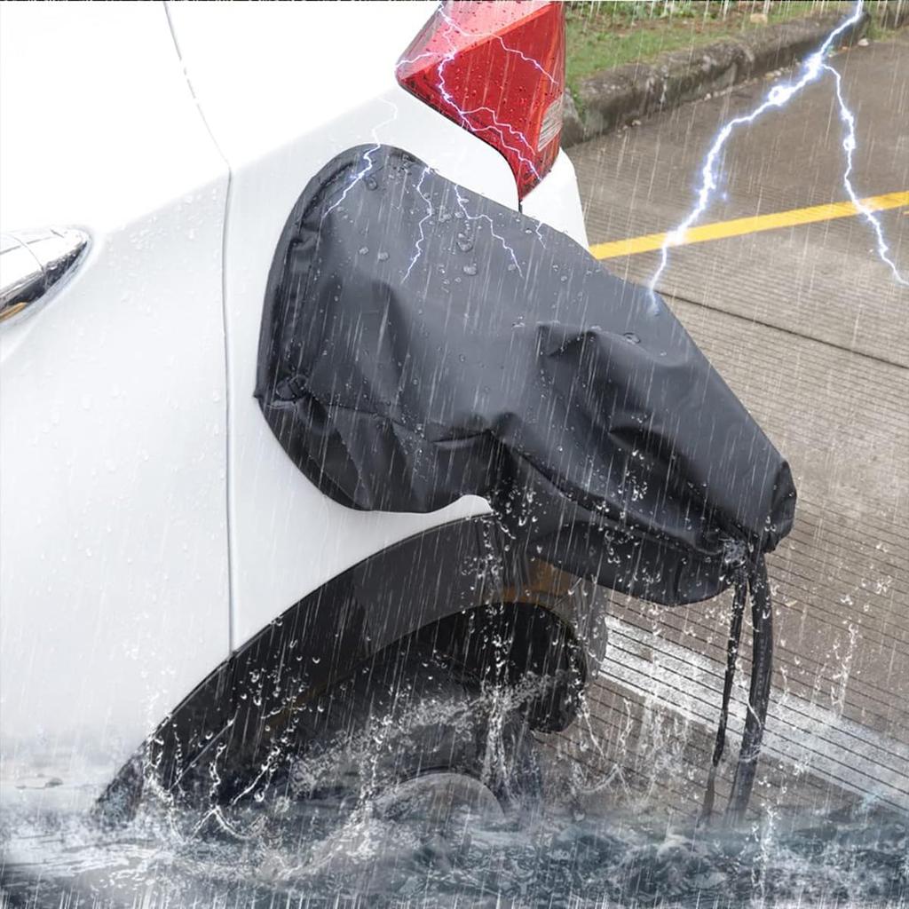 EV Charger Cover for Ford F-150 Lightning 2022 2023 2024 2025, Waterproof Sun Protection Charging Port Cover, Magnetic EV Charging Station Rain