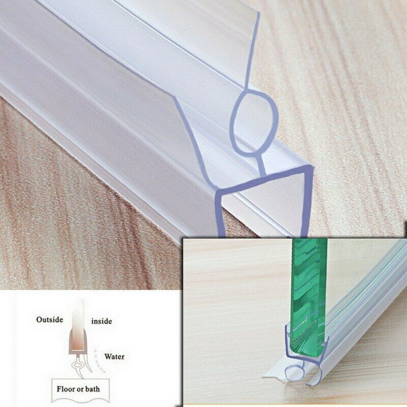 Bath Shower Screen Door Seal Strip for 4-6mm Glass Glue-free Waterproof Weatherstrip 50cm PVC Sealing Strip Bathroom Accessories