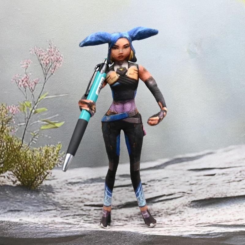 Abstrakte Valorant Vanguard Anime bewegliche Plüschpuppe mit abstraktem Körper Drahtskelett Cosplay Halloween Puppen Requisite Handgefertigt