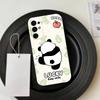 Cute Lucky Panda  Phone Case Black Silicone Soft For Samsung S25,S24,S21,S22,S23,S30,Ultra,S20,Plus,Fe,Lite