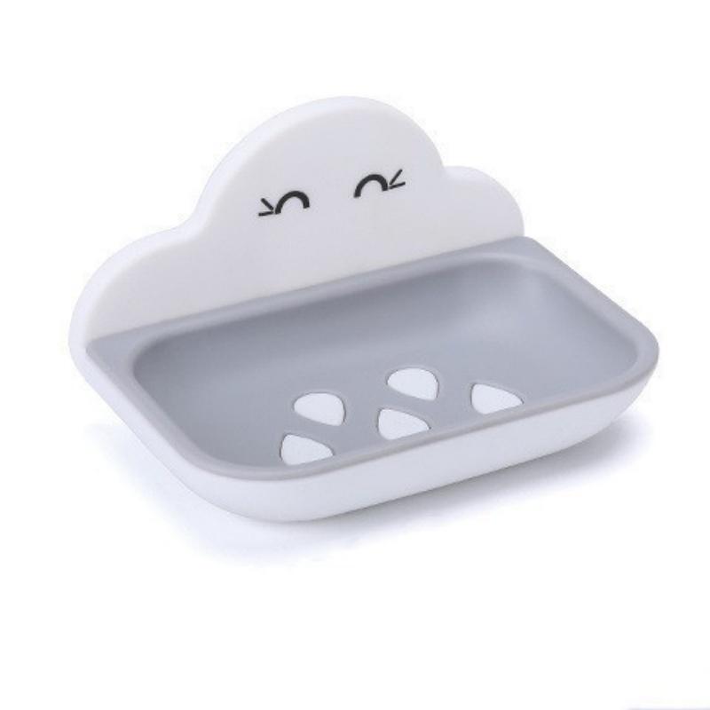 1PC Soap Dish Box For Bathroom Shower Soap Holder with Drain Portable cloud Shape Toilet Laundry Soap Rack Tray For Basin