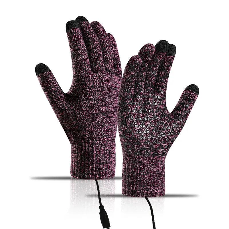 

Heated Gloves Winter Thermal Warm Gloves with Built in Heating Sheet USB Powered Soft Durable Touch Screen Non-slip Work Gloves