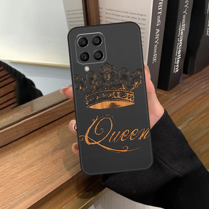 King Queen Crown Case For Samsung Galaxy M31 M21 M11 M20 M23 M54 M14 M34 M13 M52 M32 M12 M16 M36 M56 M15 M55