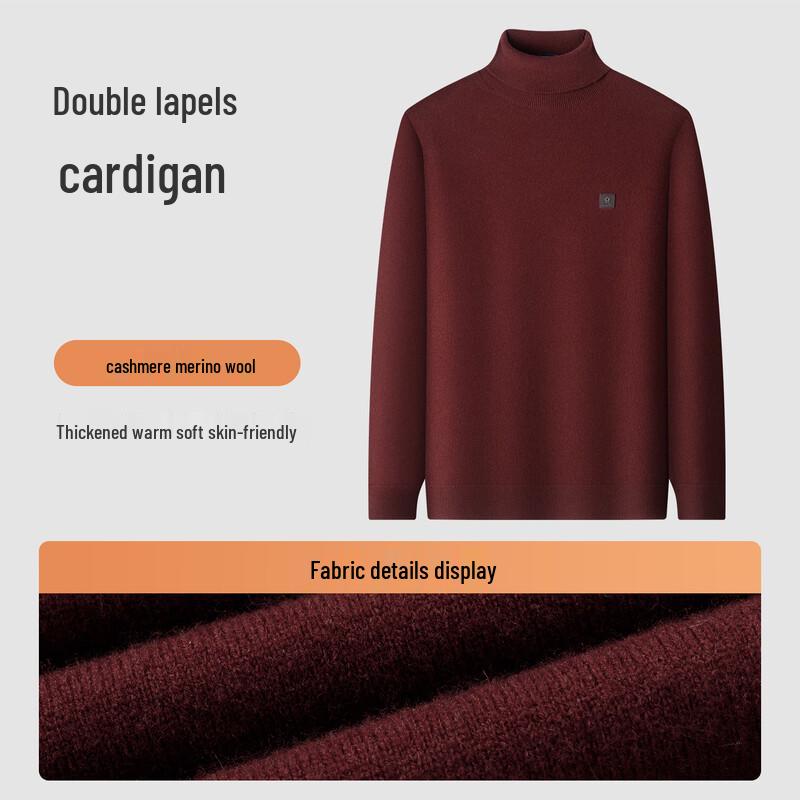 MONTAGUT Męski sweter z golfem z wełny i kaszmiru