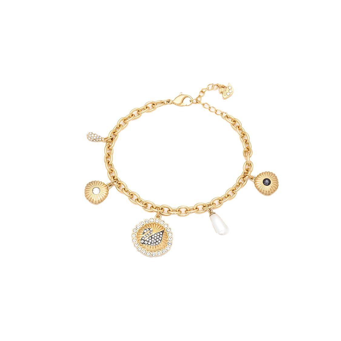 

Swarovski Vintage Swan Bracelet Women bracelet 5489217 Box (Random Color),F,Gold Plated
