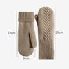 Knitted Gloves Winter Double-layer Velvet Thickened Warm Gloves Mitten