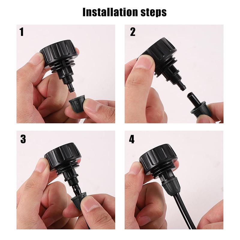 5pcs Garden Hose Adapter Lock Barbed Design For Garden Tap 3/4" To 1/4" Drip Irrigation Tubing Pipe Connector Garden Accessories