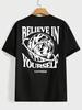 Believe In Yourself Printing Women TShirts Summer Casual Cotton Tee Shirts Street Fashion Short Sleeve Loose ONeck Clothes