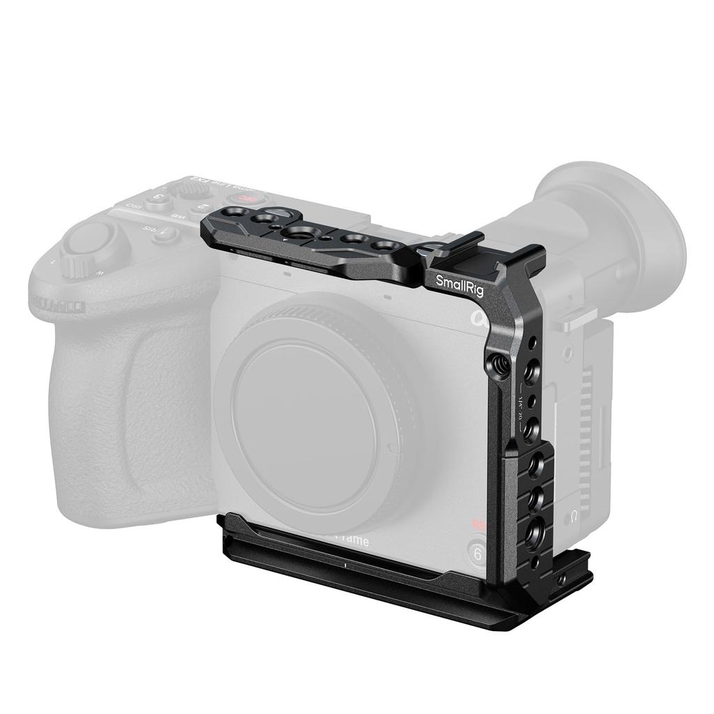 SMALLRIG FX2 5591 Half Cage with Built-in Arca-Swiss Plate HawkLock NATO Rail 1/4-20 3/8-16 Mounts for Sony DJI RS 2 3 4 Pro