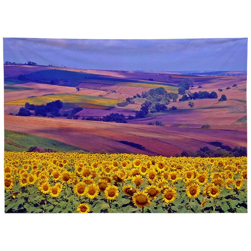 Nordic Style Oil Painting Background Cloth, INS Hanging Cloth, Bedroom, Dormitory, Guesthouse Decoration, Bedside Background Wall Cloth, Tapestry