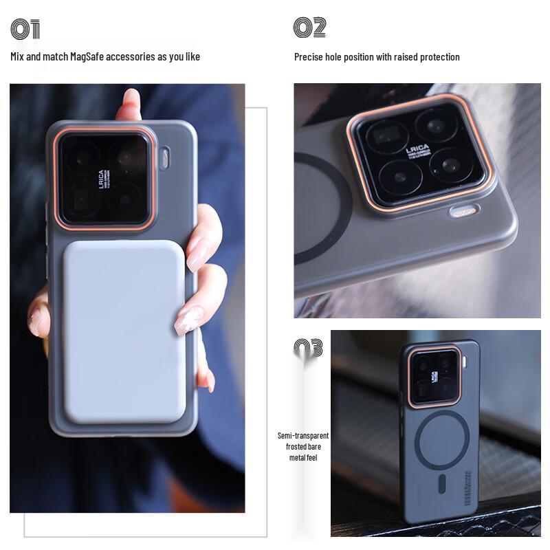 Xiaomi 15/15 Pro Magnetiskt Frostat Telefonfodral