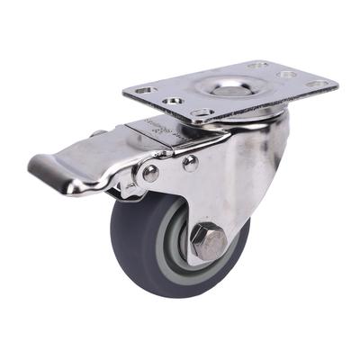 Hjul 3 tum 304 rostfritt stål TPR Tyst Multifunktionellt 360 graders svänghjul med