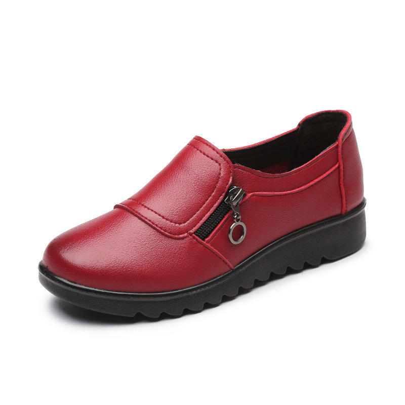 Spring and Autumn Women Shoes Fashion Casual Women Leather Shoes Ladies Slip On Comfortable Shoes