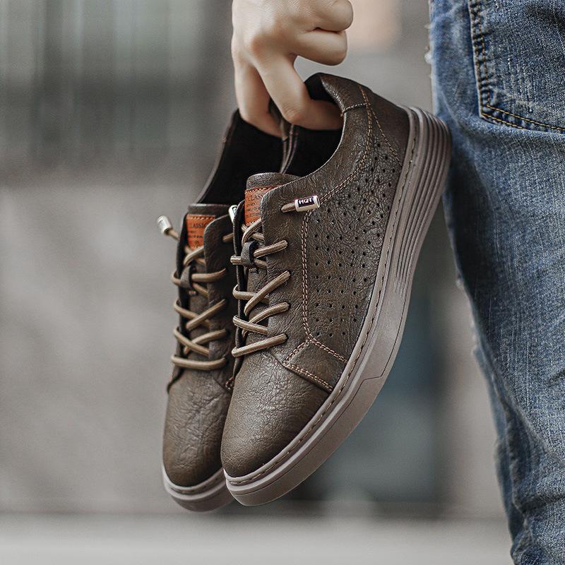 2026 Spring Plus Size Men s Genuine Leather Slip-on Casual Shoes 45