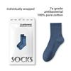 Male Autumn and Winter Cotton Pure Color 7A Anti Bacterial Deodorant Perspiration Socks