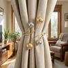 2PCS Pearl Zinc Zinc Alloy Curtain Clips Decorative Curtain Holders Elegant Curtain Holdback  Bedroom