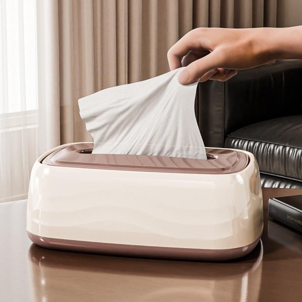 Dust-proof Tissue Box Holder Plastic Tissue Paper Dispenser Napkin Holder Kitchen Desktop