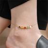Tide Double-Layer Heart Anklet: 18K Gold-Plated Titanium Steel, Non-fading Fashion Light Luxury for Women