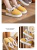 Winter Couple Full Wrap Cotton Slippers - Indoor, Warm, Non-slip, Plush, Thick Sole, Heel