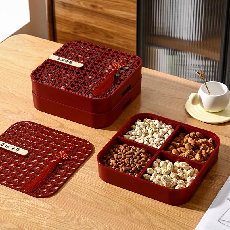 Platou Exquis pentru Expunere Fructe Uscate și Nuci pentru Măsuțe de Cafea