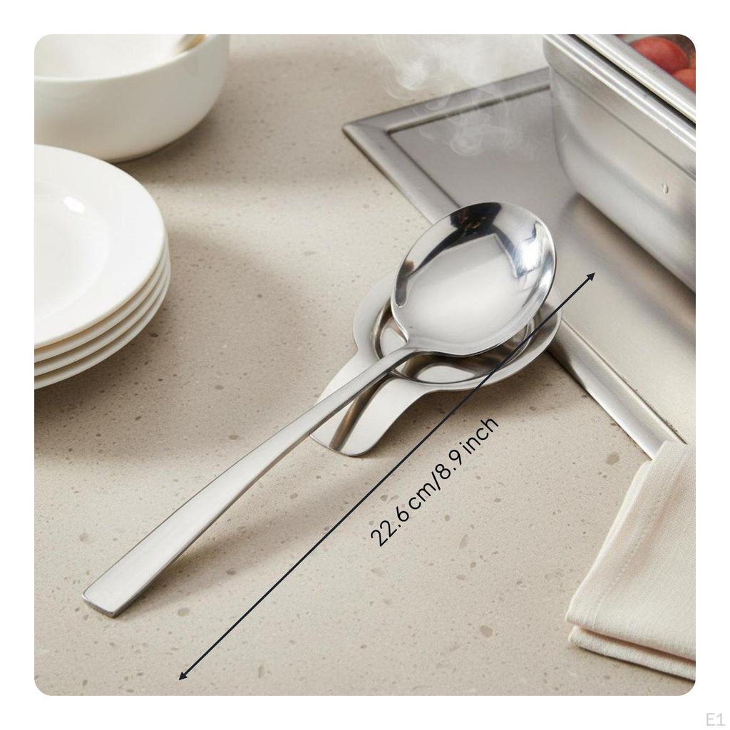 Stainless Steel Serving Spoon Professional Mirror Polished Kitchen Utensil for Caterers, Family