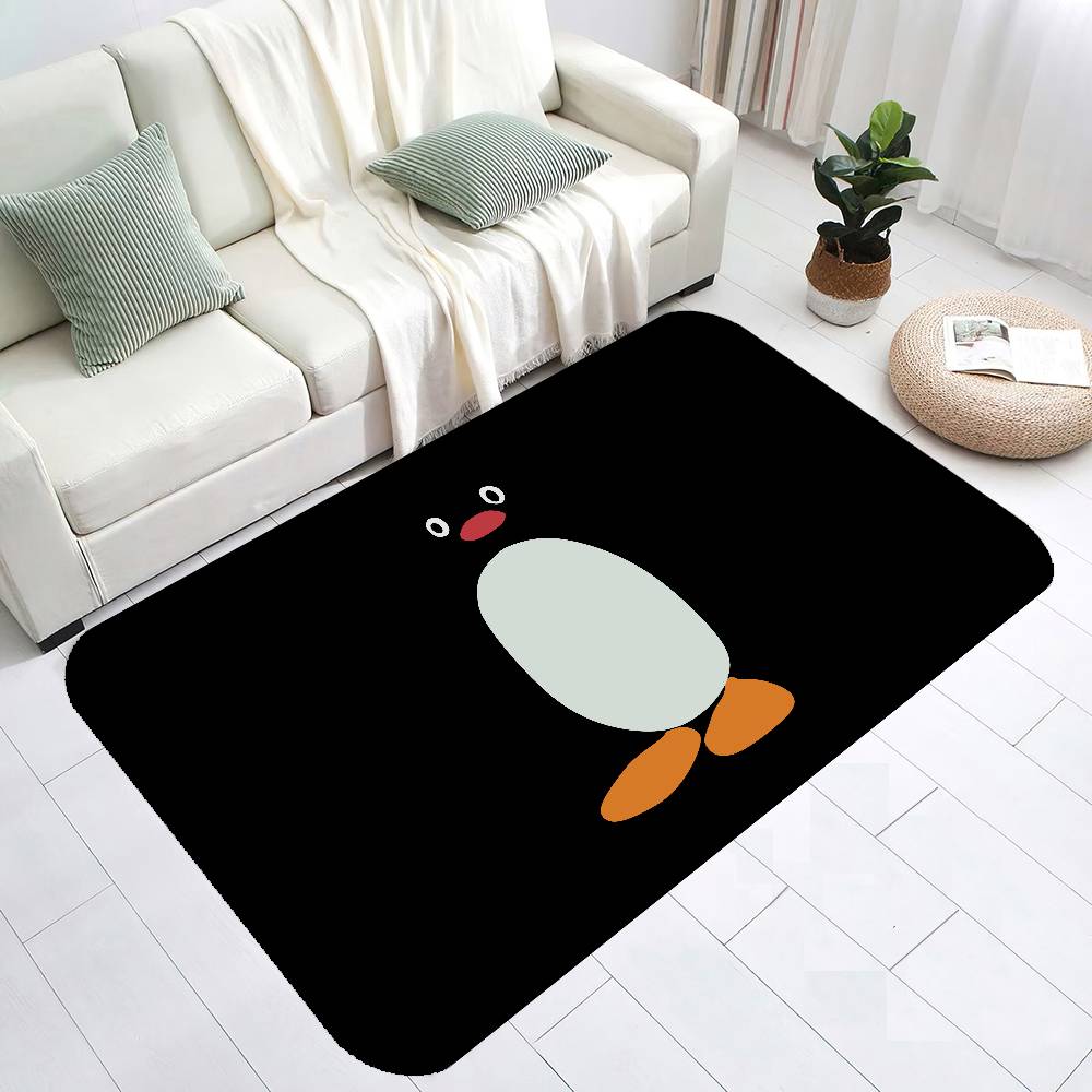 Kinder Animation P-Pingu Fußmatte Waschbar Rutschfest Wohnzimmer Sofas Stühle Bereichsmatte Kücheneingangsbereich Teppich