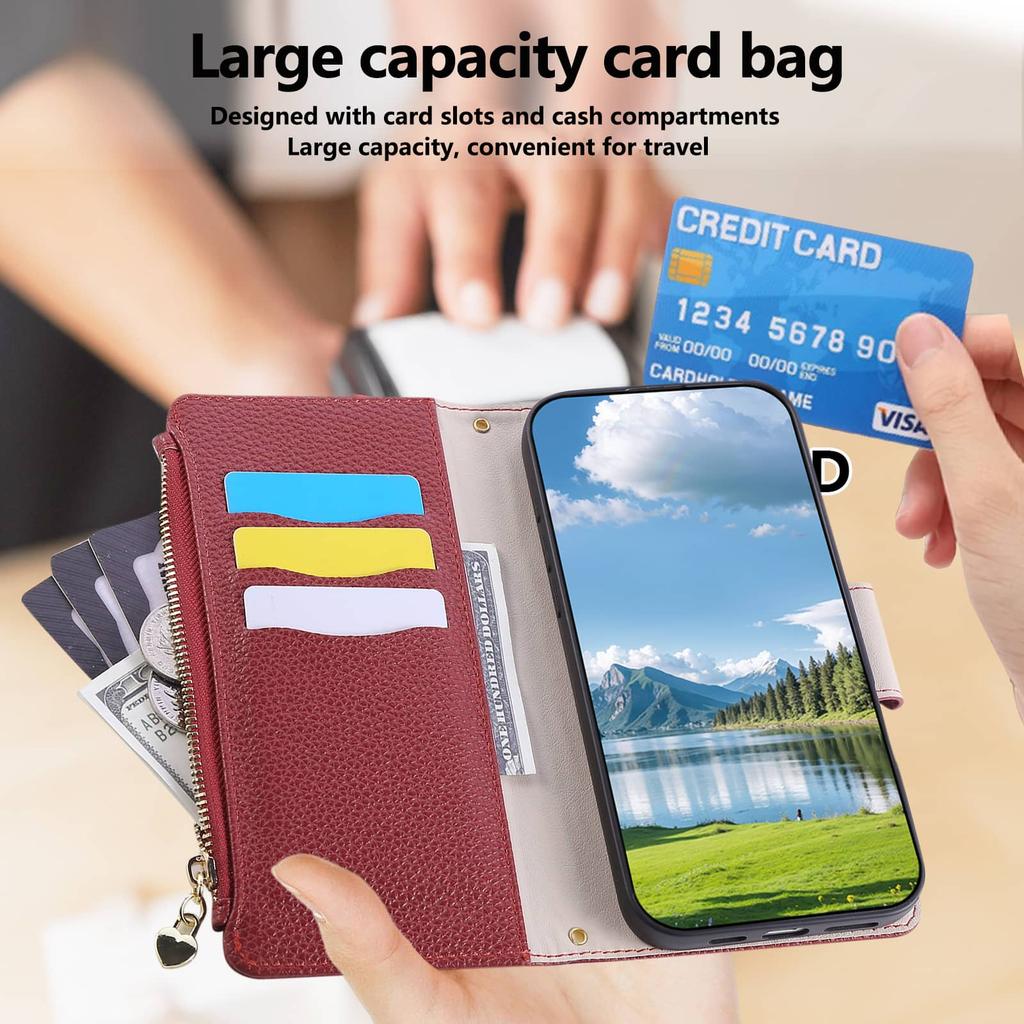 For Samsung Galaxy A25 A24 A23 A22 A21S A16 A15 A14 A13 A12 A06 A05 Wallet Case Crossbody Strap Card Holder Magnetic Snap Cover