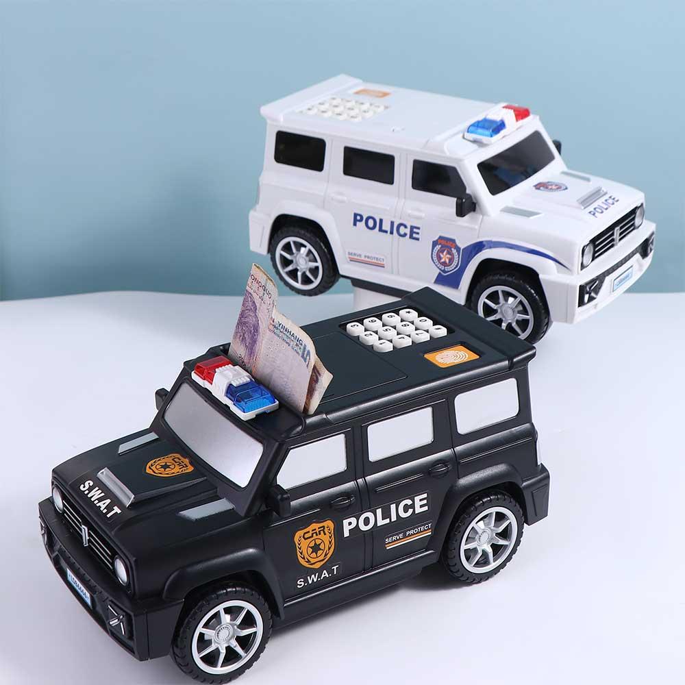 Children Toys Fingerprint Password Password Atm Save Money Swat Car Model Money Saving Box Cash Box Car Model Piggy Bank