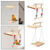 Bird Perch Toy Parrot Bite Toy Parrot Playstand Platform Multiuse for Budgie African Grey Parrot Hummingbird Macaw Supplies
