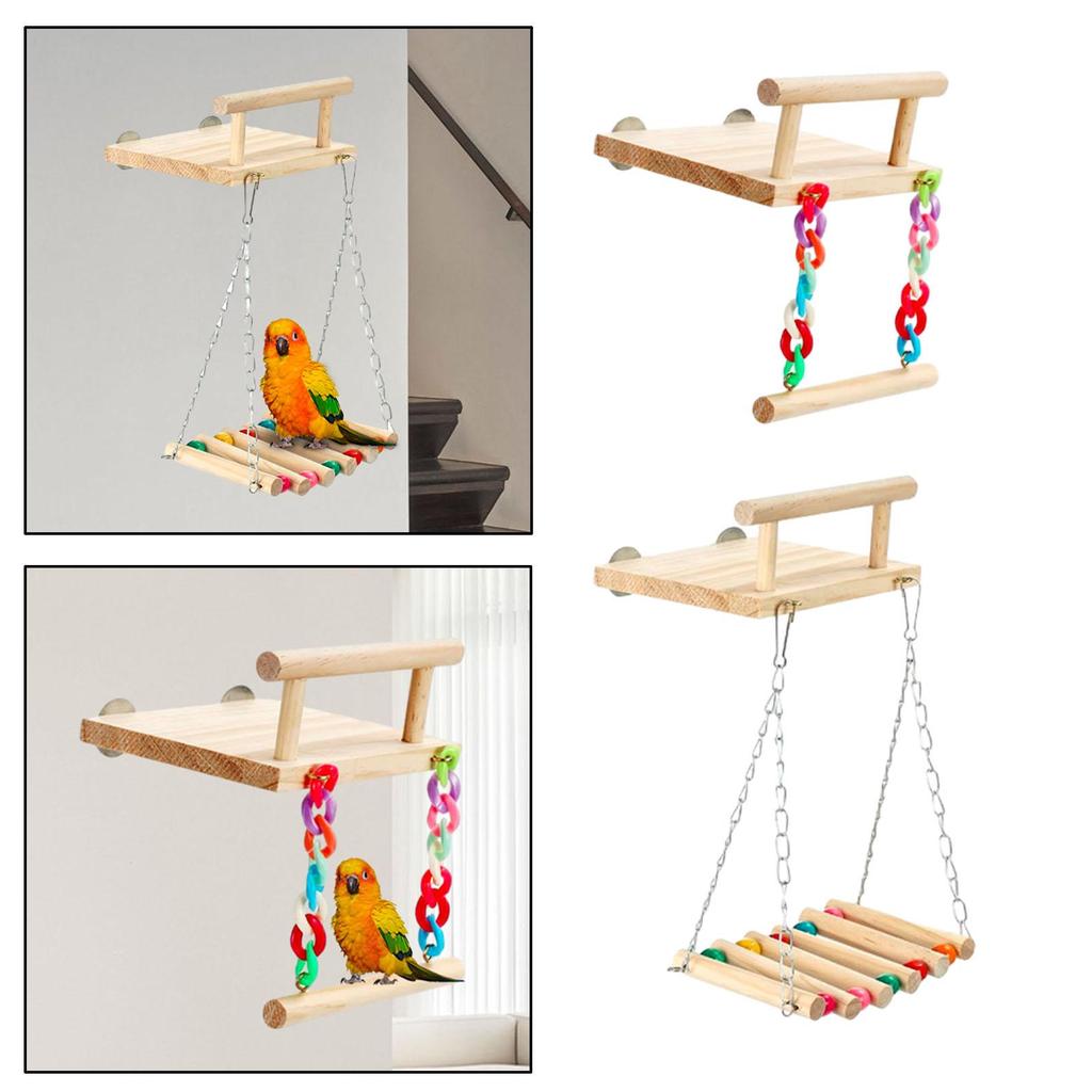 Bird Perch Toy Parrot Bite Toy Parrot Playstand Platform Multiuse for Budgie African Grey Parrot Hummingbird Macaw Supplies