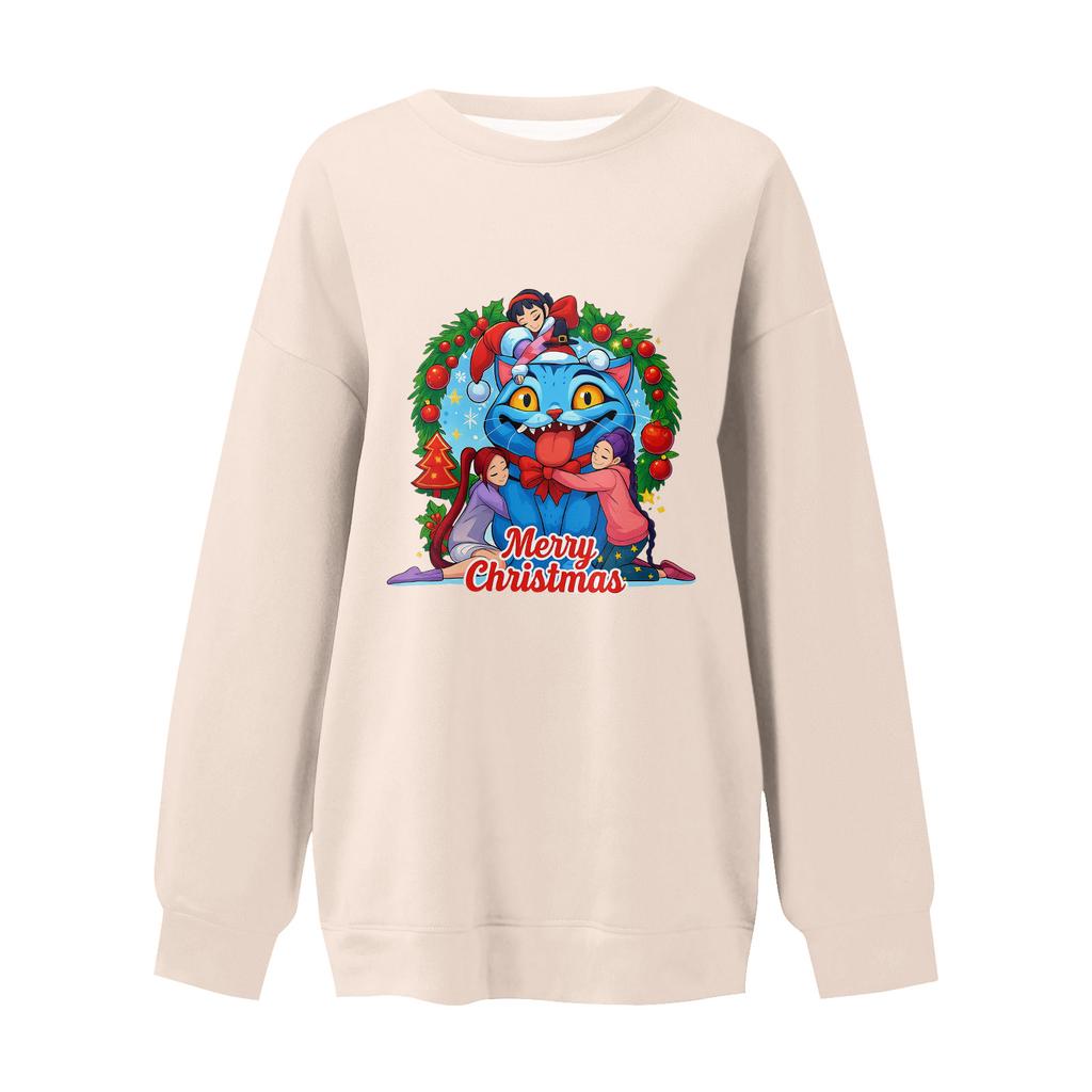 Women's Fashion Long-Sleeve Pullover Sweatshirt With Fun Movie-Themed Print