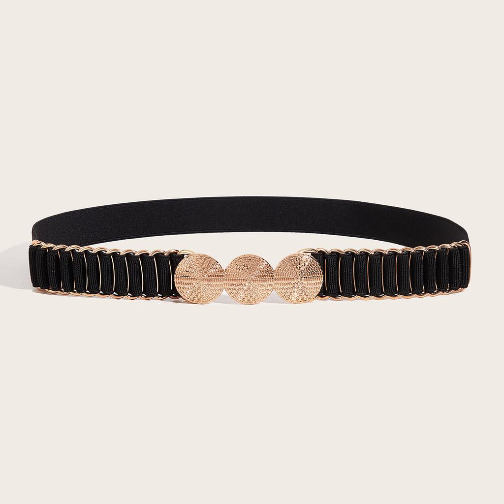 Waist Metallic Ladies Belt With Snap Button Closure For Dresses And Wear Casual