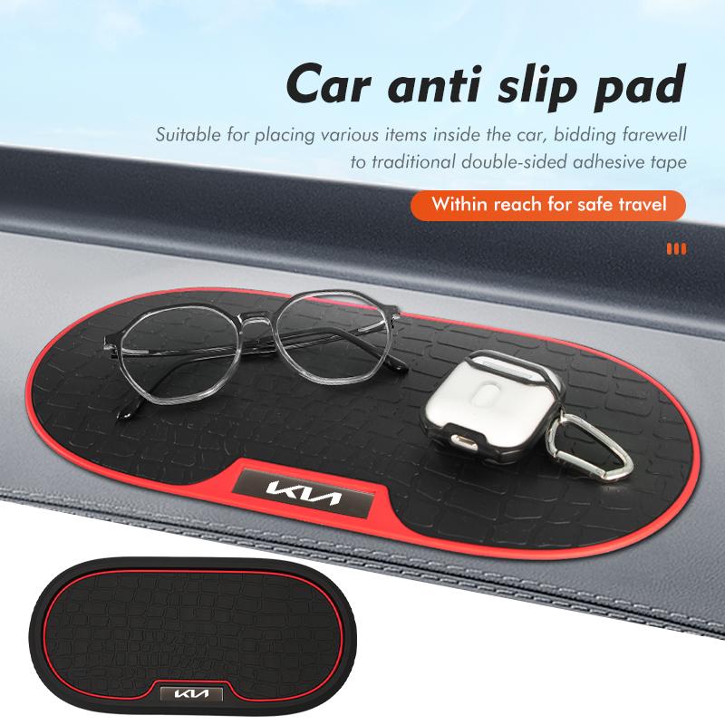 JUNT9 Car Anti Slip Mat Phone Holder Non-Slip Pad Car Accessories For KIA K5 K2 Optima Soul Spectra Niro Cadenza Sephia Carens