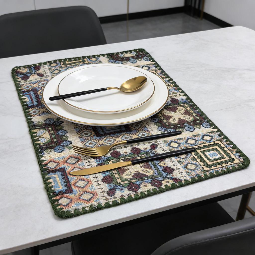 12 X 18 Inch Cotton Linen Washable Table Protector Durable Dining Table Kitchen Home Decor Placemats