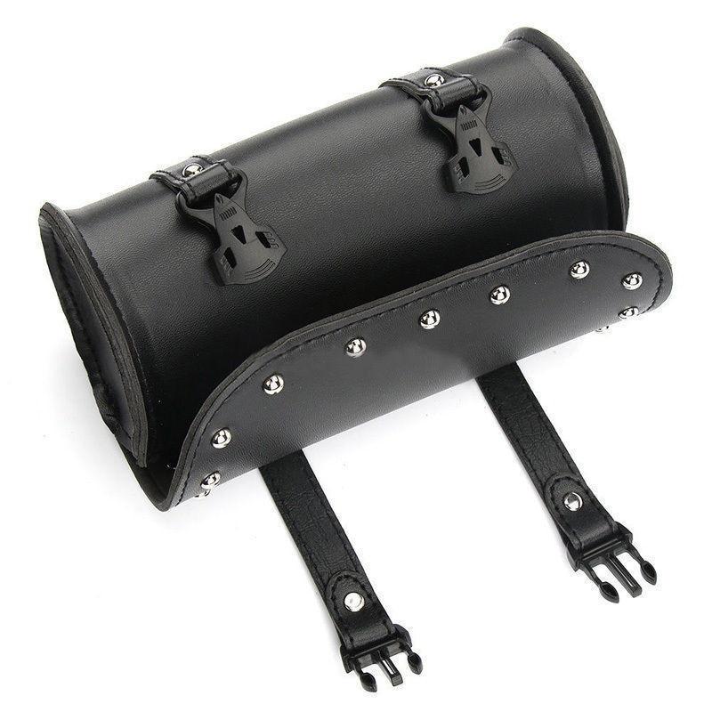 Universal Motorcycle Saddlebag Tool Bag Mounting Strap Round Fork Bag For Harley