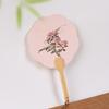 Blank Rice Paper Fan Unfinished Graffiti Fan Decorative Fan Round Craft Fan