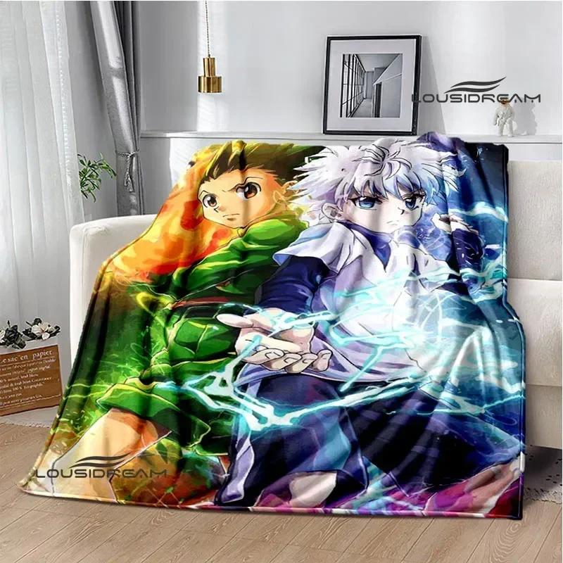 HUNTER×HUNTER Cartoon Printed blankets Picnic blanket Flange Warm blanket Home travel blankets bed linings birthday gift