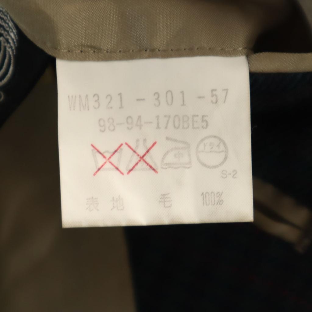 Burberrys 90er Jahre Old Check Muster doppelt geschnittene Jacke BE5 Navy System Herren Gebraucht