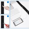 Zipper Cable Sleeve Elastic Zipper Wire Organizer 4X Black Cord Management Cover Cable Protector Sleeve For Home Work Study