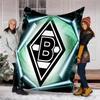 Borussia Monchengladbach logo printed throw blanket—soft,warm;versatile blanket for all seasons—perfect as &air-conditioning throw,nap blanket