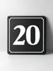 Metal House Number Sign, Black White Contrast, Outdoor Wall Decor for Home Street