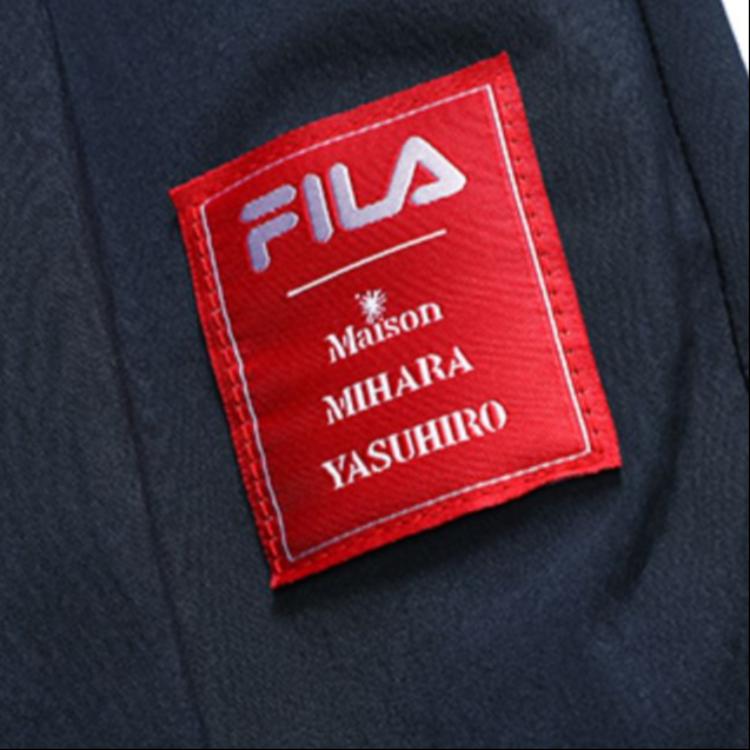 Fila X MIHARA YASUHIRO Collaboration Solid Color Breathable Woven Casual Pants Women Bottoms Dark-Abyss-Blue F11W213803F-NV