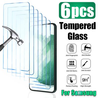6 Piezas de Vidrio Templado para Samsung A34 A52 A51 A10 A20e A30 A31 A40 A41 A50 A70 A71 A72 A04S M21 M31 A14 A54 Vidrio Protector