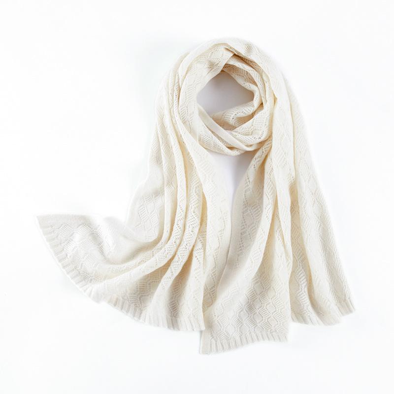 2025 new 100% cashmere scarf spring and summer air conditioner shawl with women's solid color versatile