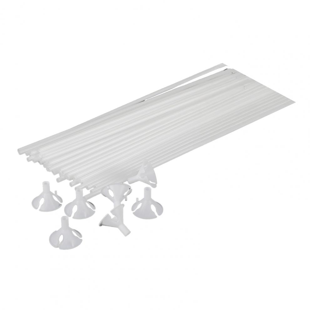 100 Pcs Balloon Sticks Plastic Balloon Sticks Holders with Cups for Anniversary Birthday Christmas Party Wedding Decoration