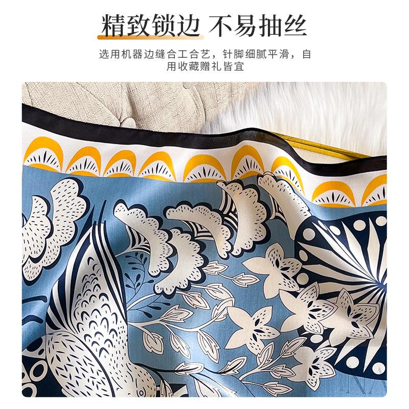 100% Mulberry Silk Scarf Women Neck Shawls Wraps for Ladies Foulard Scarves Female Hijab Bandana Poncho Square Kerchief