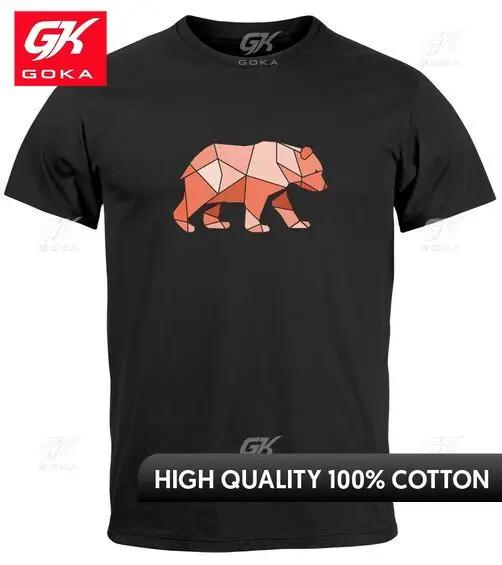 

Polygon Graphic Bear Graphic T Shirts Unisexs Clothing New in Tops Tees Cotton Women S
