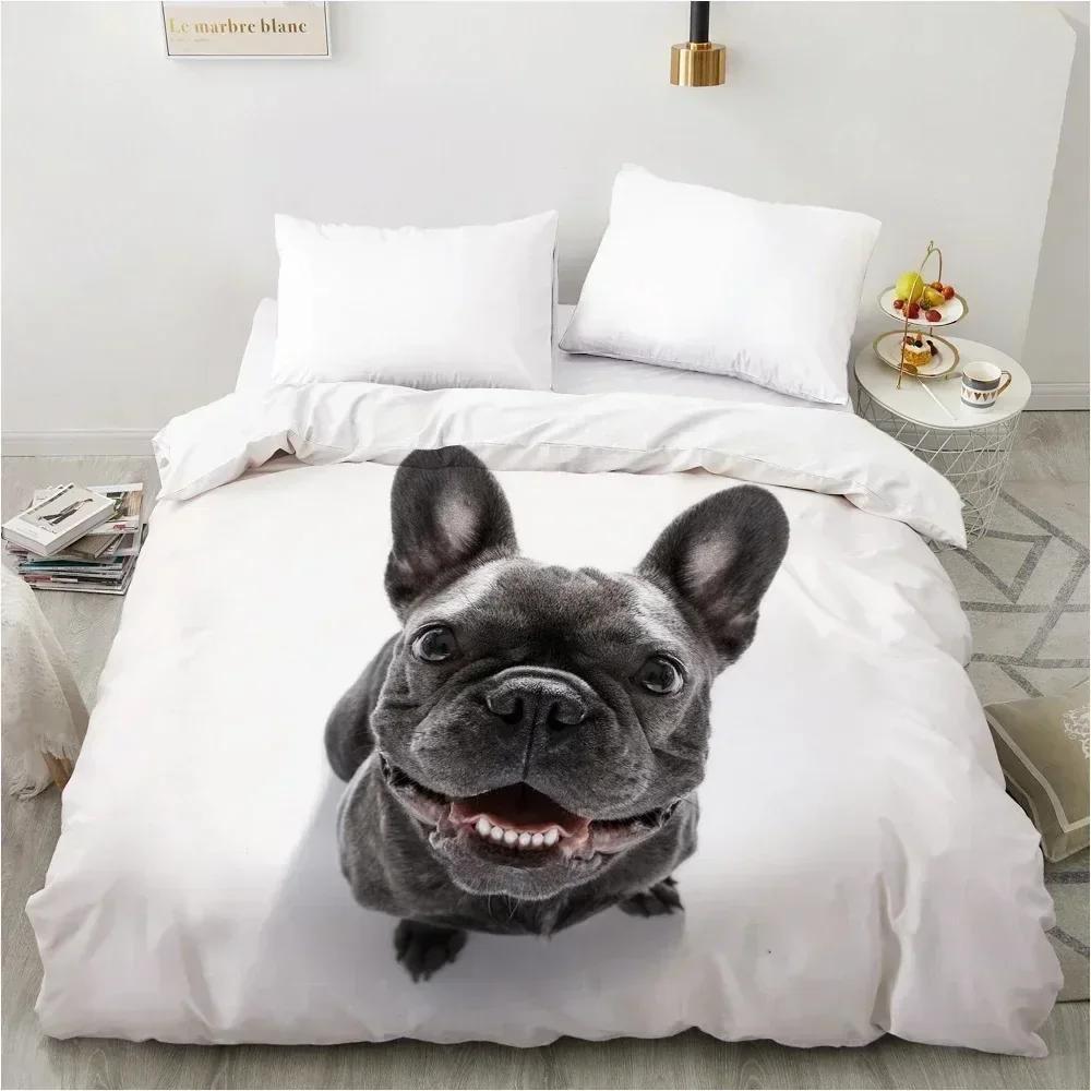 Top 3D Animal Lie Down Dog Pet Bedding Set Duvet Cover Bedroom Comforter Covers Single Twin King Size Quilt Cover Home Textile