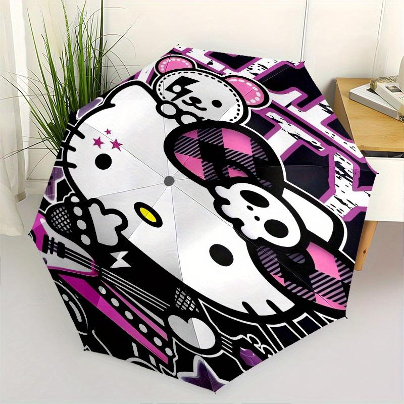 

Hello Kitty,Rock Star Automatic Umbrella-Foldable, Durable 8-Bone Design, Compact and Stylish, Great for Camping, Halloween, Christmas, Moth